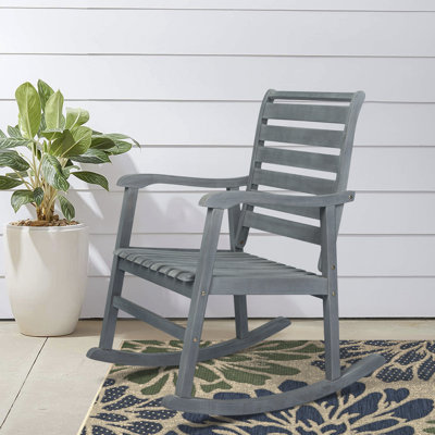 Arlyce Outdoor Prionto Rocking Solid Wood Chair by Red Barrel Studio