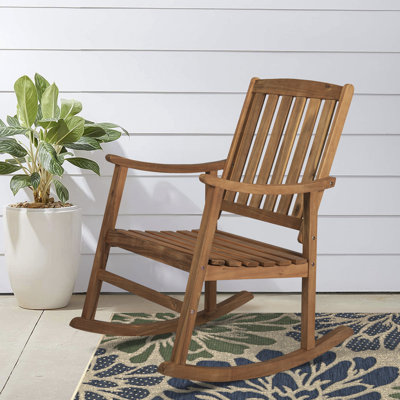 Armany Outdoor Nesta Rocking Solid Wood Chair by Red Barrel Studio