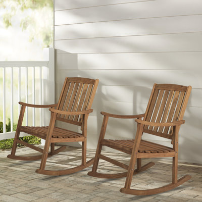 Outdoor Besly Rocking Solid Wood Chair by Wildon Home