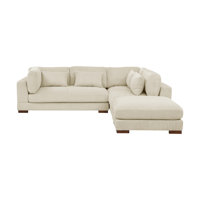Beeston 107" Wide Left Hand Facing Sofa and Chaise with Ottoman by Ebern Designs