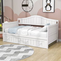Niesha Twin Size Wooden Daybed with Trundle by Wildon Home