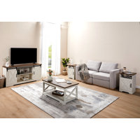 Chiara Farmhouse Coffee Table Set, TV Stand, Coffee Table anf 2 End Tables by Laurel Foundry Modern Farmhouse