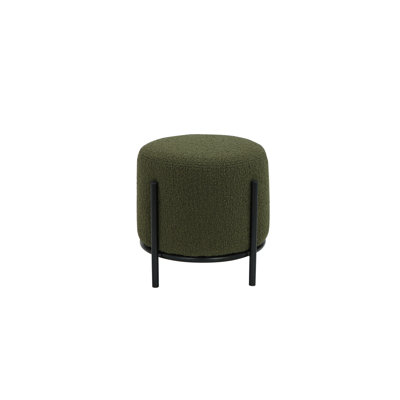 Formentera Round Stool Boucle Yellow by AllModern
