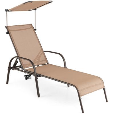 Menno Outdoor Metal Chaise Lounge by Ebern Designs