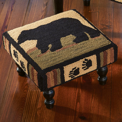 Millwood Pines Adirondack Bear Hooked Stool by Millwood Pines