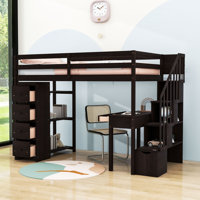 Helmtrude Twin 6 Drawers Loft Bed with Built-in-Desk by Harriet Bee by Harriet Bee