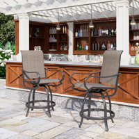 Alyne 27" Patio Bar Stools by Lark Manor