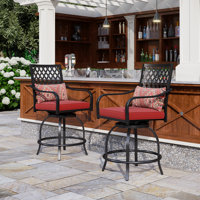 Alyne Extra Patio Bar Stool with Cushion by Lark Manor