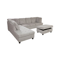 Carleah 3 - Piece L-Shaped Upholstered Sectional with Ottoman by Latitude Run
