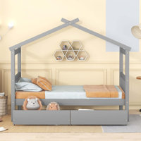 Pittston 2-Drawer Standard Bed Wooden House Bed by Harper Orchard