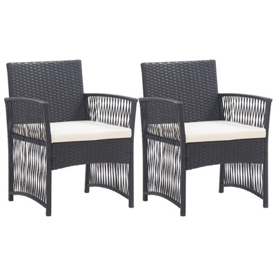 Armchairs Outdoor Wicker Lounge Chair with Cushions Poly Rattan by Ebern Designs