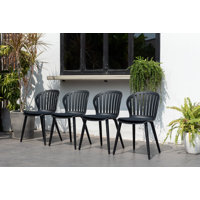 Kypros Patio Dining Side Chair Aluminum and Resin by Corrigan Studio