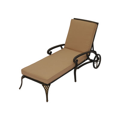 Lucian 48" Long Reclining Single Chaise with Cushions by Alcott Hill