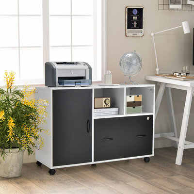 Lesovsky 1-Drawer Mobile Lateral Filing Cabinet by Ebern Designs
