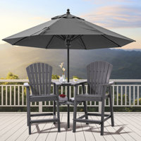 Maybeck 2-Piece Outdoor Adirondack Chair With Table by Rosecliff Heights
