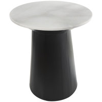 Cole And Grey Marble Geometric Accent Table With Black Wooden Base by Orren Ellis