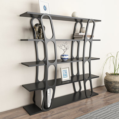 ADAR BOOKCASE BLACK AND GOLD
