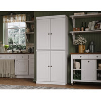 Bryani Palace Imports 100% Solid Wood Pantry Cabinet, Raised Panel Doors, Adjustable Shelves, 32" Wide, 71.5" Tall