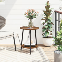 Deandra 19.7" Small Round End Table with Charging Station by Willa Arlo Interiors