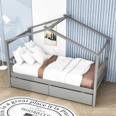 Souris Wood Daybed with 2 Big Drawers by Harper Orchard