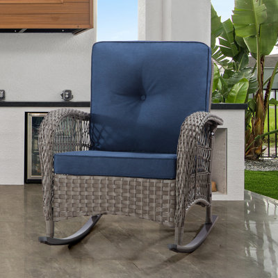 Fremantle Wicker Outdoor Rocking Chair by Bay Isle Home