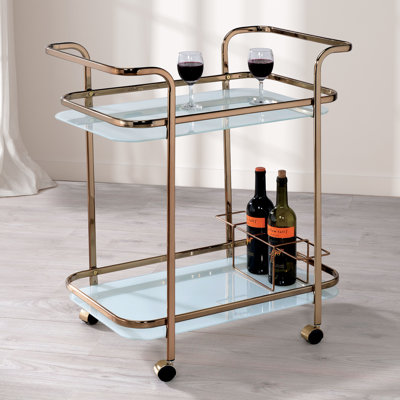 Malaisha 27" Width Metal 2-Shelf Serving Cart by Mercer41