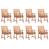 Ruybal Acacia Patio Dining Armchair with Cushion by Wildon Home