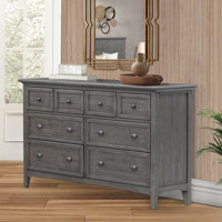 Carolo 8 - Drawer 60" W Solid Wood Dresser by Rosalind Wheeler