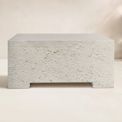 Yvonne Stone/Concrete Coffee Table by Birch Lane