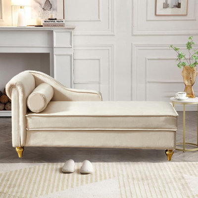 Forestine Comfy chaise sofa bed with pillow,indoor sleeper sofa couch, upholstered leisure by House of Hampton