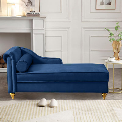 Forestine Comfy chaise sofa bed with pillow,indoor sleeper sofa couch, upholstered leisure by House of Hampton