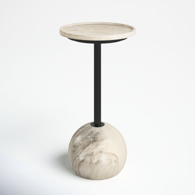 Nessie Tray Top Pedestal End Table by AllModern