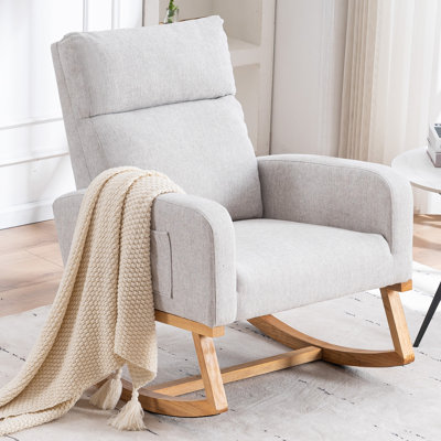 Wasilewski  Rocking Chair For Living Room with Solid Wood Leg by George Oliver