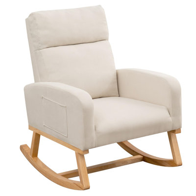 Wasilewski Rocking Chair For Living Room with Solid Wood Leg by George Oliver