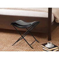 Nardone Genuine Leather Seat Accent Stool by Kelly Clarkson Home