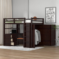 Kiya Kids Full Loft Bed by Harriet Bee