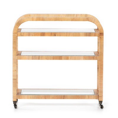 Rattan Bar Cart by Kelly Clarkson Home