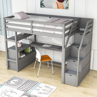 Casandra Kids Loft Bed with Drawers by Harriet Bee