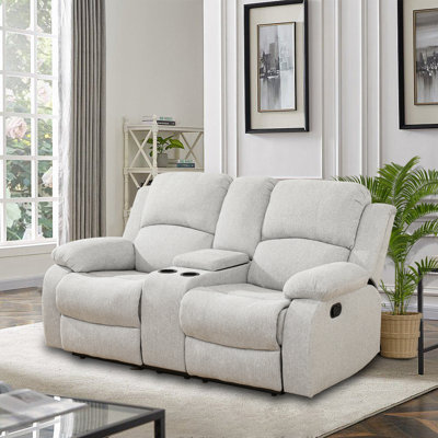 Ashtonbury - Flannel Reclining Loveseat for Living Room by Latitude Run