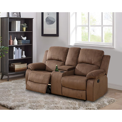 Ashtonbury - Flannel Reclining Loveseat for Living Room