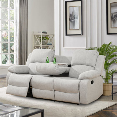 Beauvale Flannel Reclining Sofa for Living Room by Ebern Designs