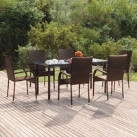 Dylanthomas Rectangular 6 - Person 63" Long Dining Set by Hokku Designs