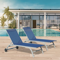Mayrelin Outdoor Metal Chaise Lounge by Latitude Run