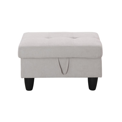 Orella Marlinda 28.5" Wide Upholstered Rectangle Tufted Flip Top Storage Ottoman by Latitude Run