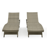 Ozellar All Weather Outdoor Wicker Chaise Lounge