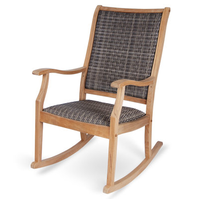 Annachiara Teak Outdoor Rocking Chair by Bayou Breeze