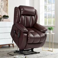 Saidee Lay Flat Dual Motor Power Lift Recliner Chair with Vibrating Massage and Heating, Infinite Position, 2 Remote Control, and Side Pockets, USB Po by Latitude Run