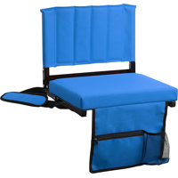 Bridgetta Folding Stadium Seat with Cushions by Arlmont & Co.