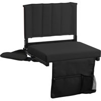 Bridgetta Folding Stadium Seat with Cushions by Arlmont & Co.
