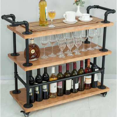 Premo Solid Wood Bar Cart by Williston Forge